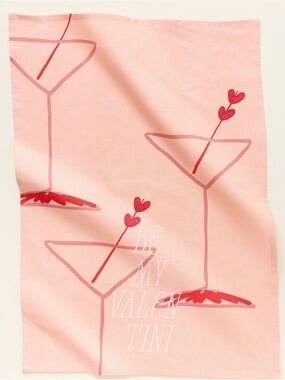 Anthropologie Be My Valentini Dish Towel BNWT